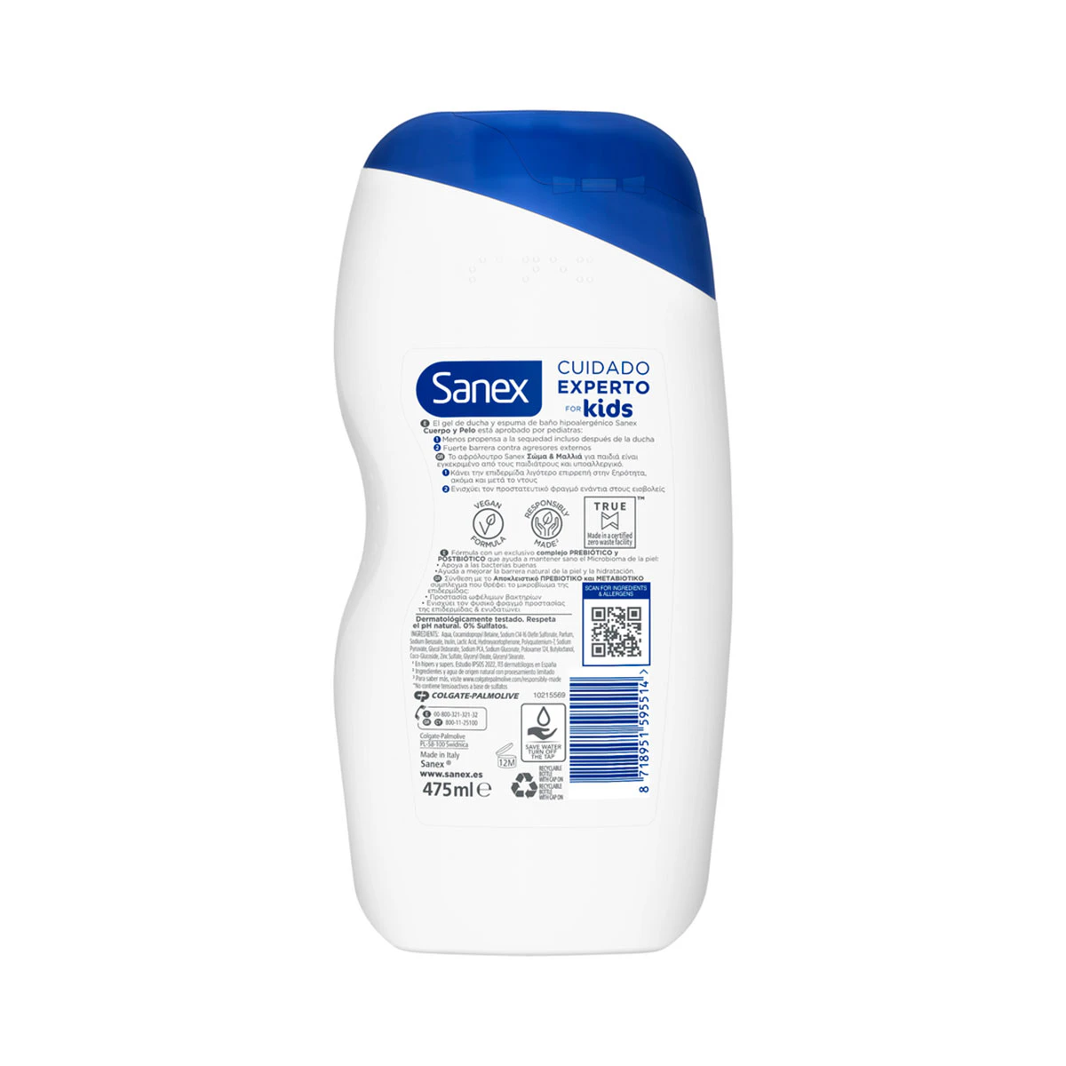Gel De Ducha Cuidado Experto Kids Sanex 475Ml