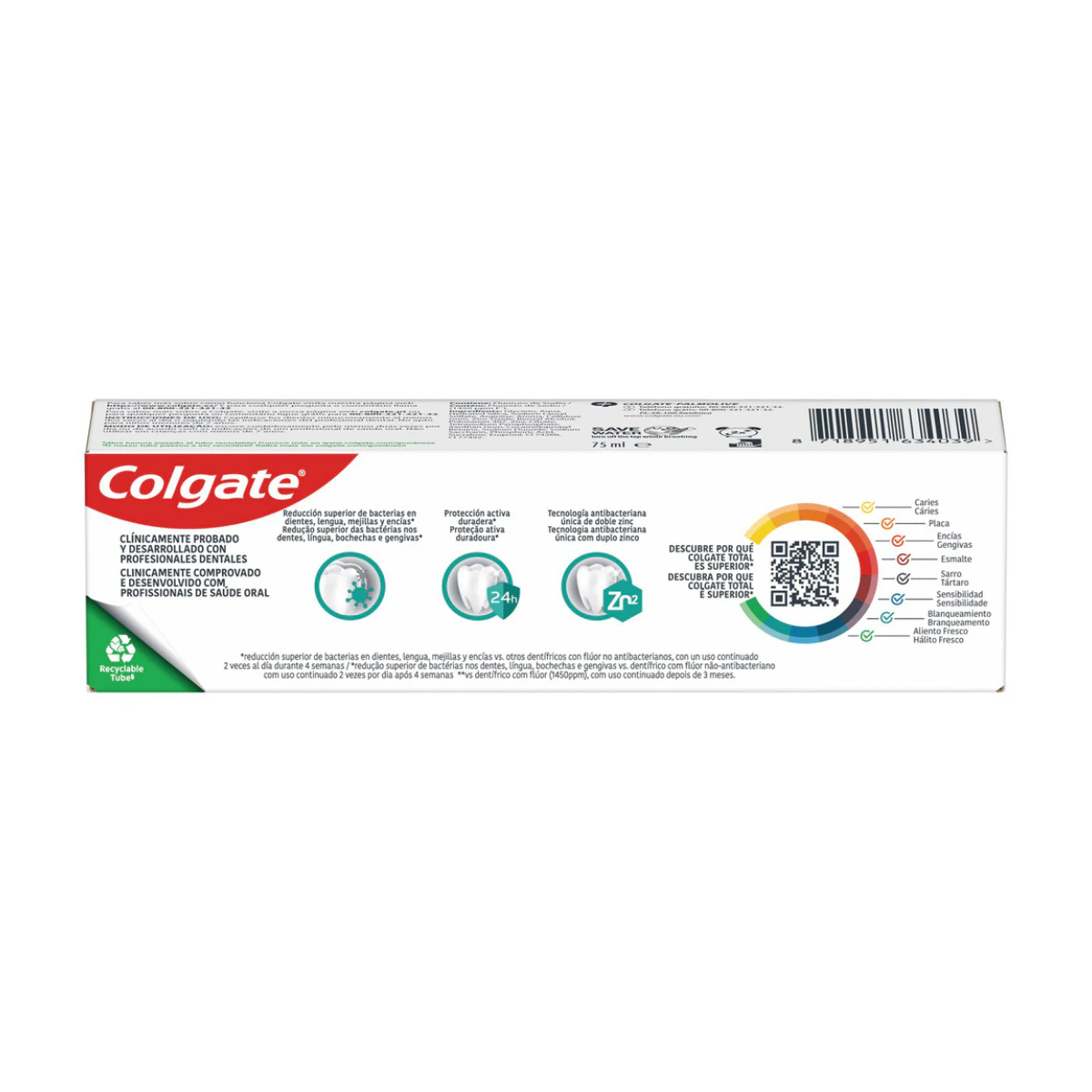 Pasta De Dentes Frescor Activo Colgate Total 75Ml