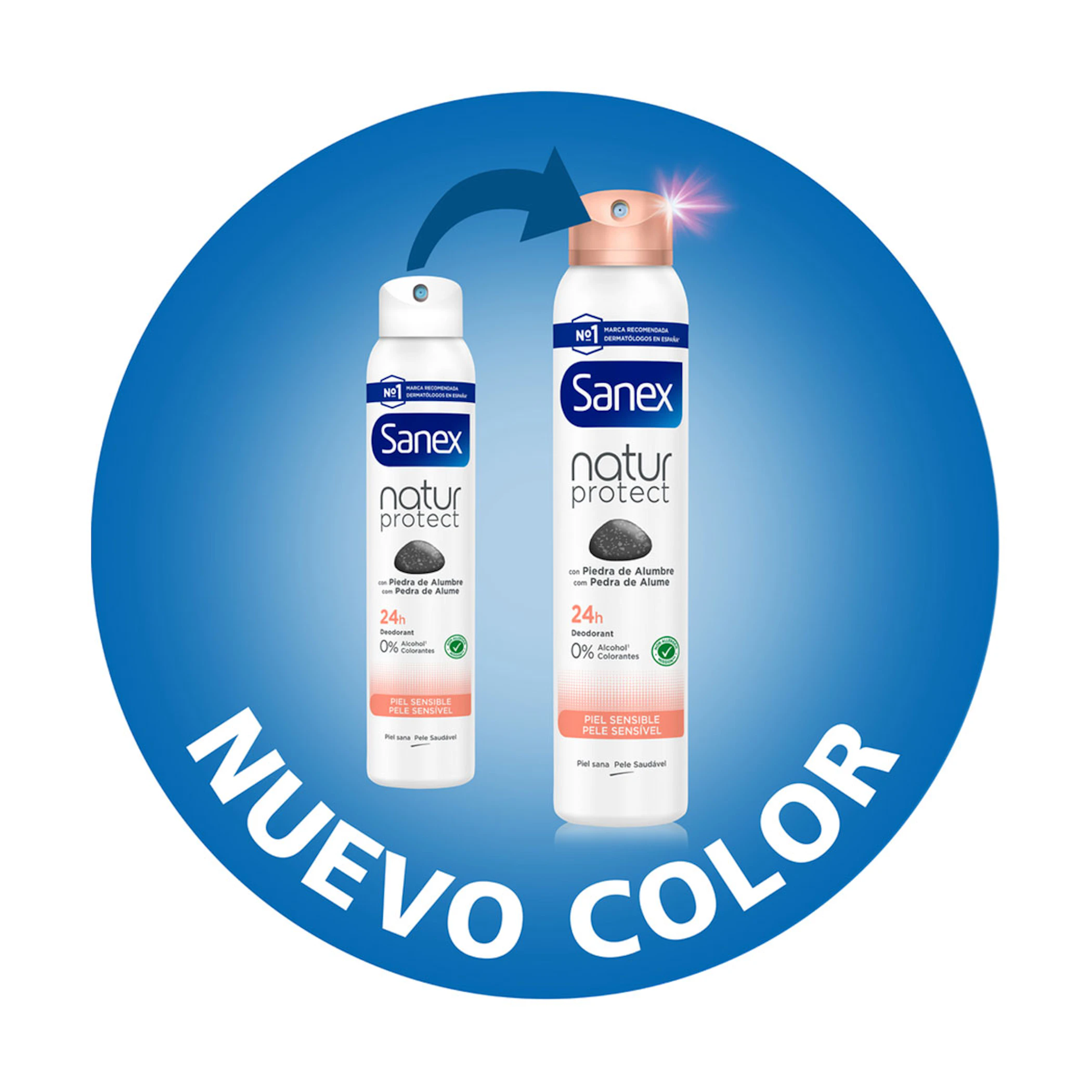Desodorante Spray Mineral Protect Piel Sensible 48H Piedra De Alumbre Sanex 200Ml