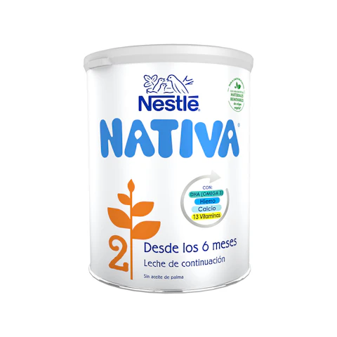 Leche En Polvo Nativa Continuación 2 A Partir De 6 Meses 800 Gr