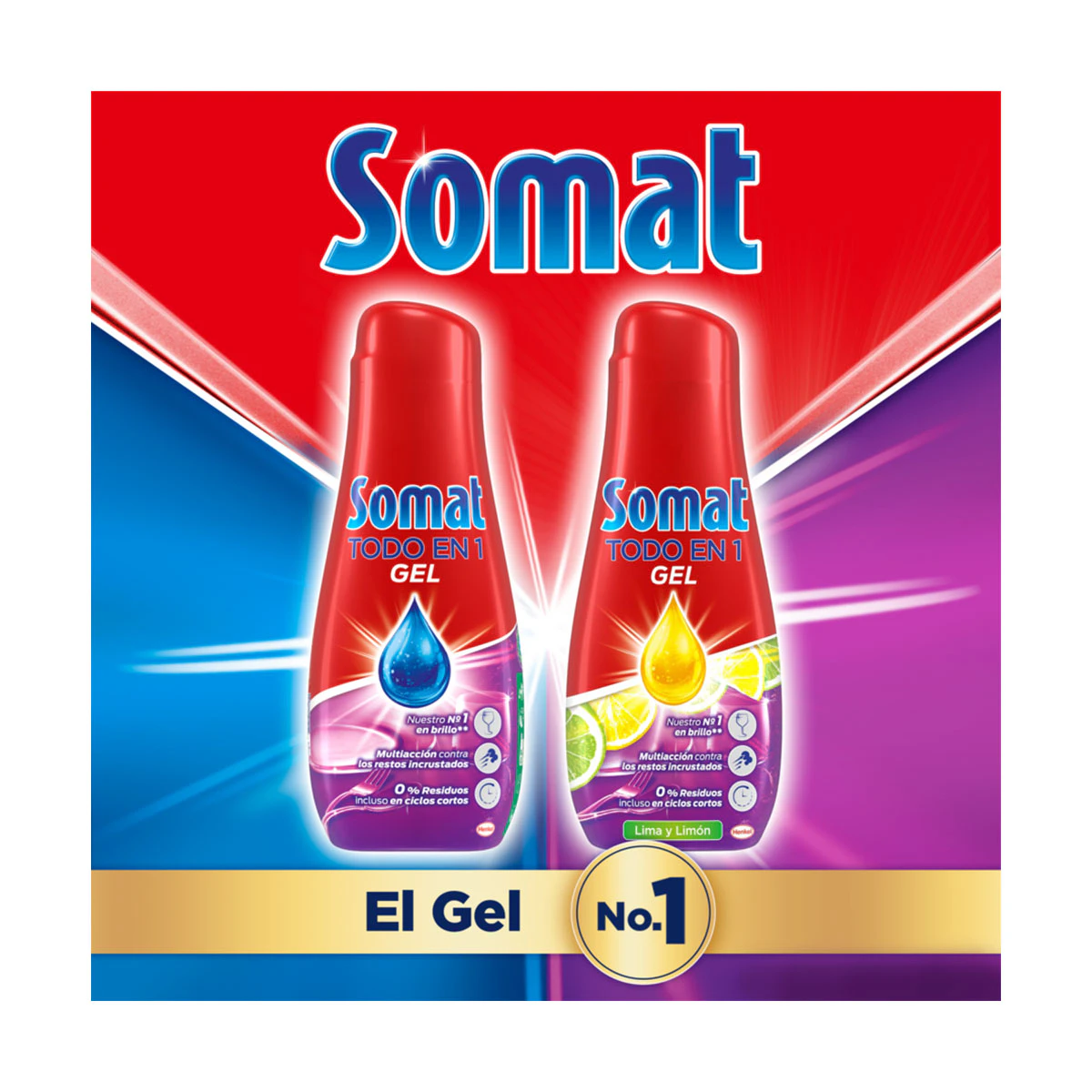 Lavavajillas Somat Gel Todo En 1 60 Dosis