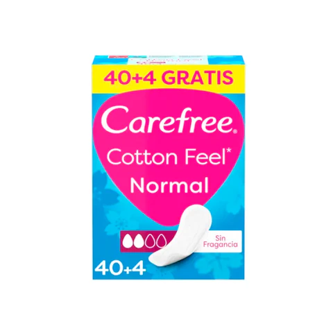 Protegeslips Carefree Normal Cotton Fragancia Fresca 40+4 Uds 44 ud