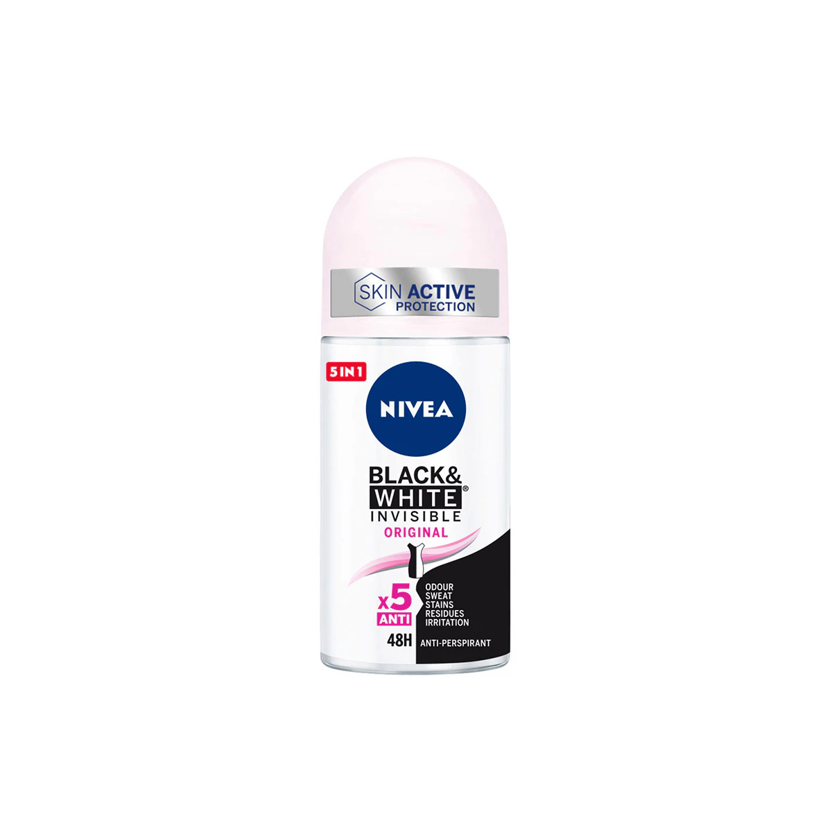 Desodorante Roll-On Black & White Invisible Nivea 50Ml