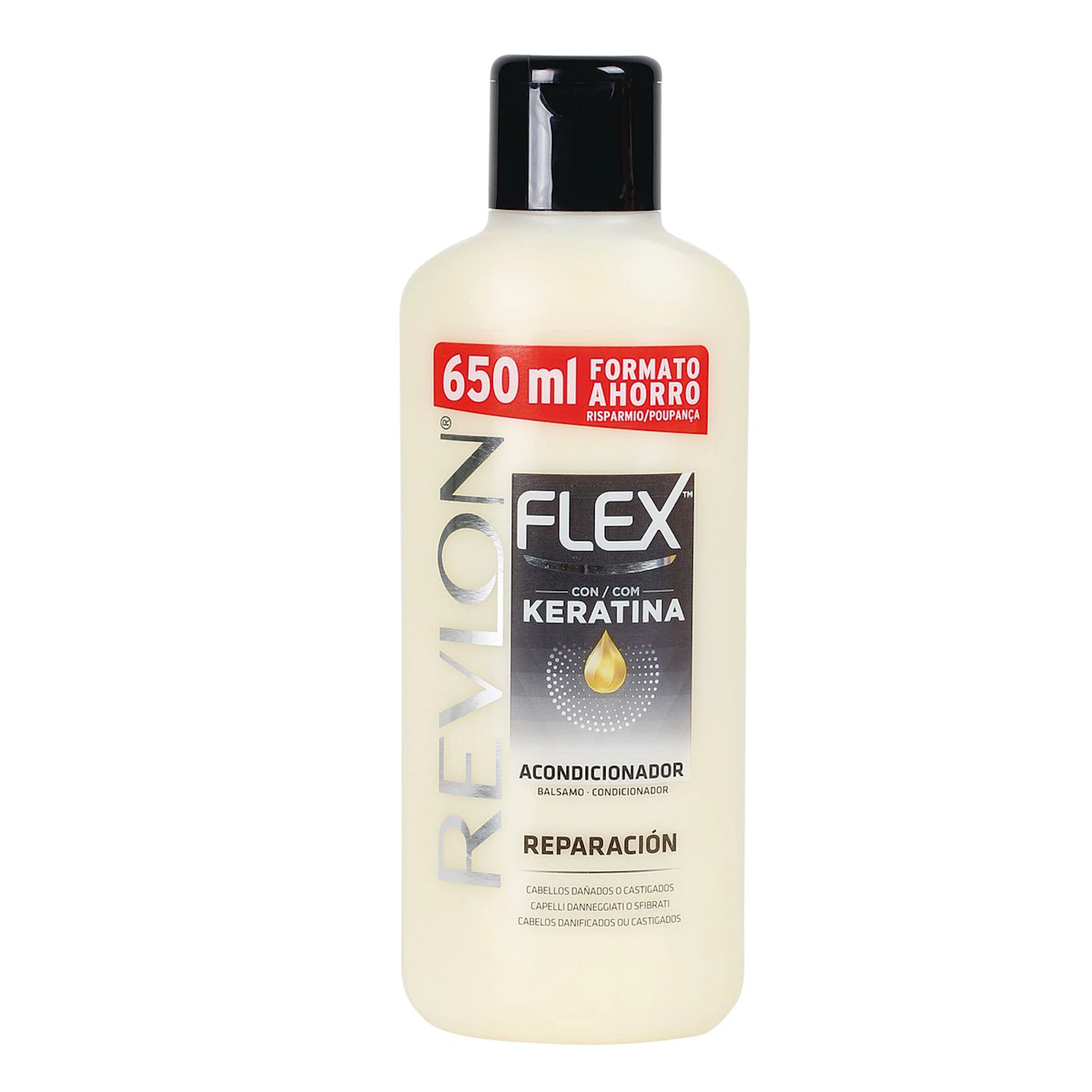 Crema Suavizante Flex Con Keratina Cabello Seco O Dañado 650Ml