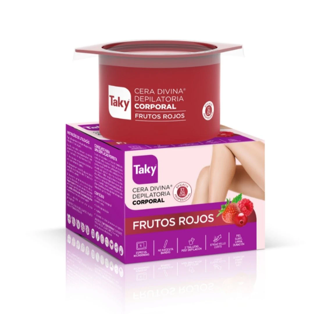 Cera Depilatoria Frutos Rojos Taky 400Ml