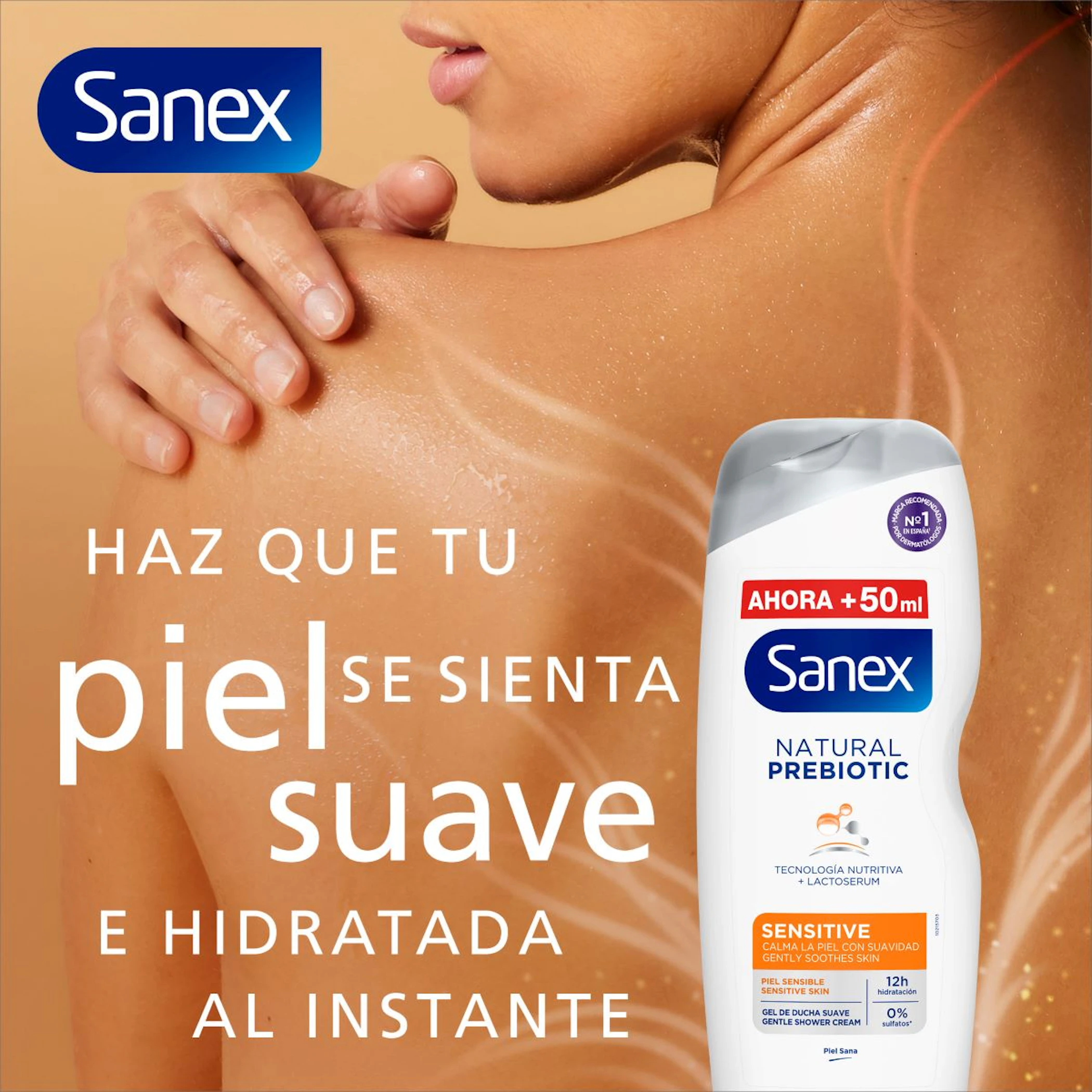 Gel De Ducha Natural Prebiotic Sensitive Sanex 600Ml