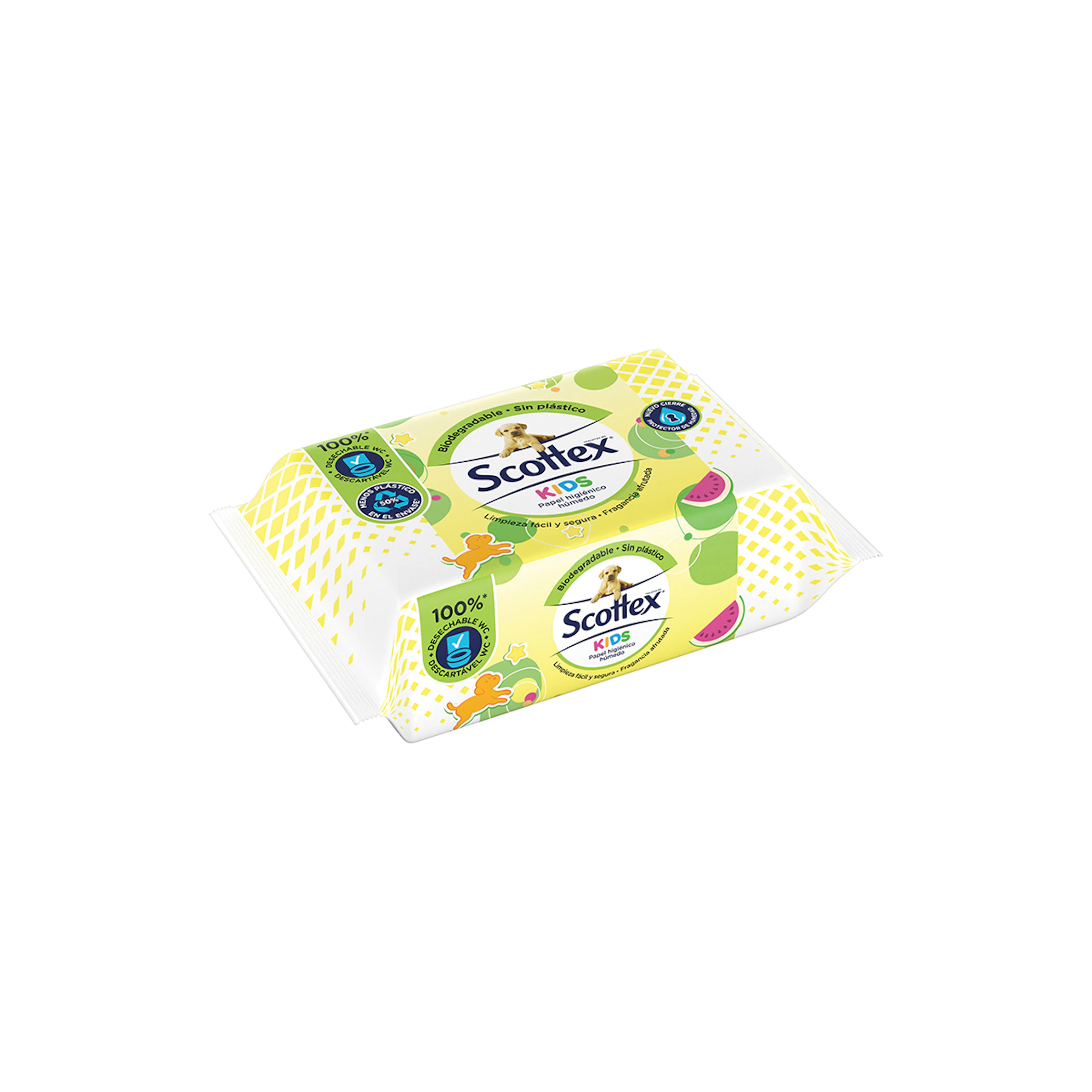 Papel Higiénico Húmido Kids Scottex 74 Unid.