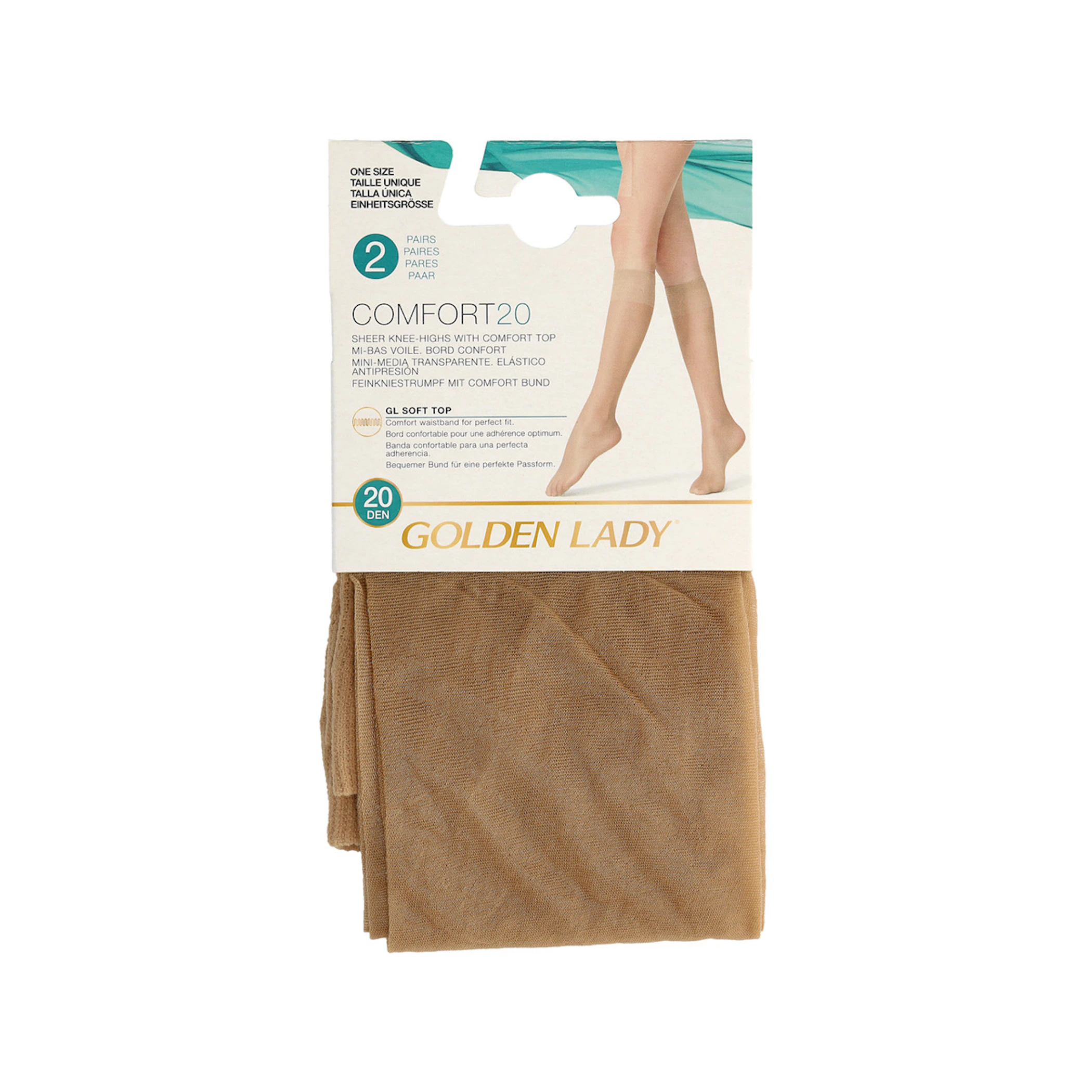 Mini Media Comfort 20 Den Talla Única Golden Lady 2 Pares 0