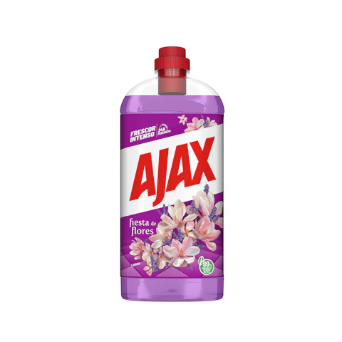 Limpiador De Hogar Ajax Fiesta De Flores Lavanda Frescor Intenso 1.25L