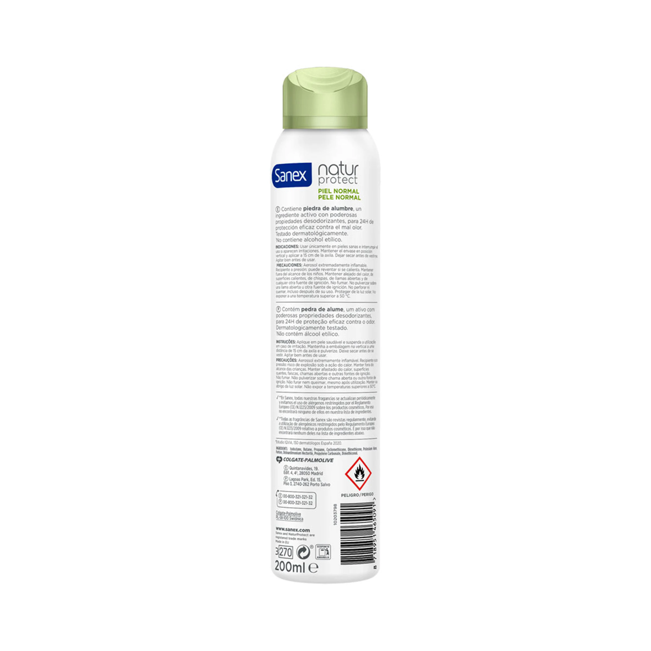 Desodorante Spray Mineral Protect Piel Normal 48H Piedra De Alumbre Sanex 200Ml