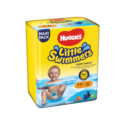 Pañal Bañador Little Swimmers 12-18 Kg Talla 5-6 Huggies 19 Uds