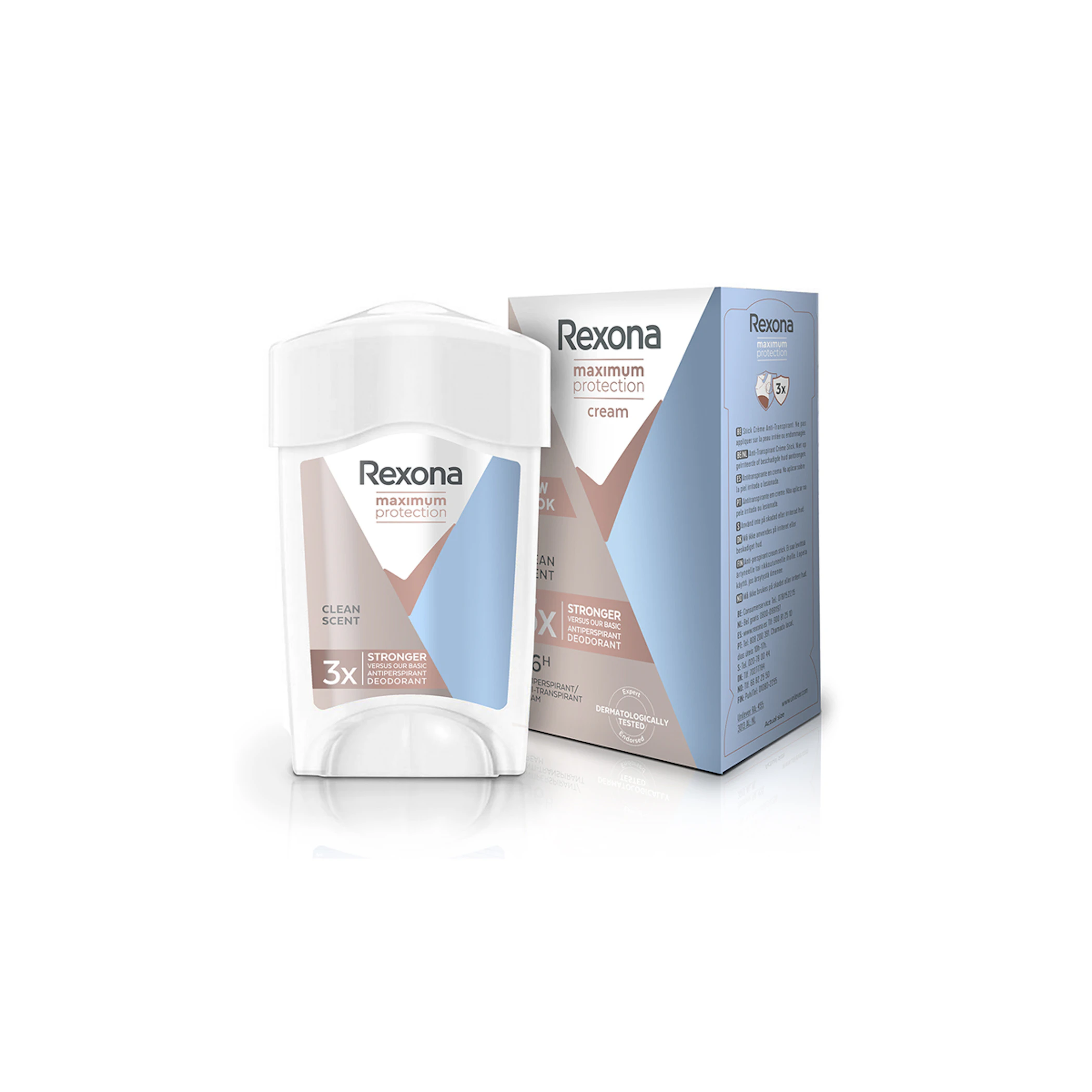 Desodorante En Crema Maximum Protection Clean Scent Rexona 45Ml