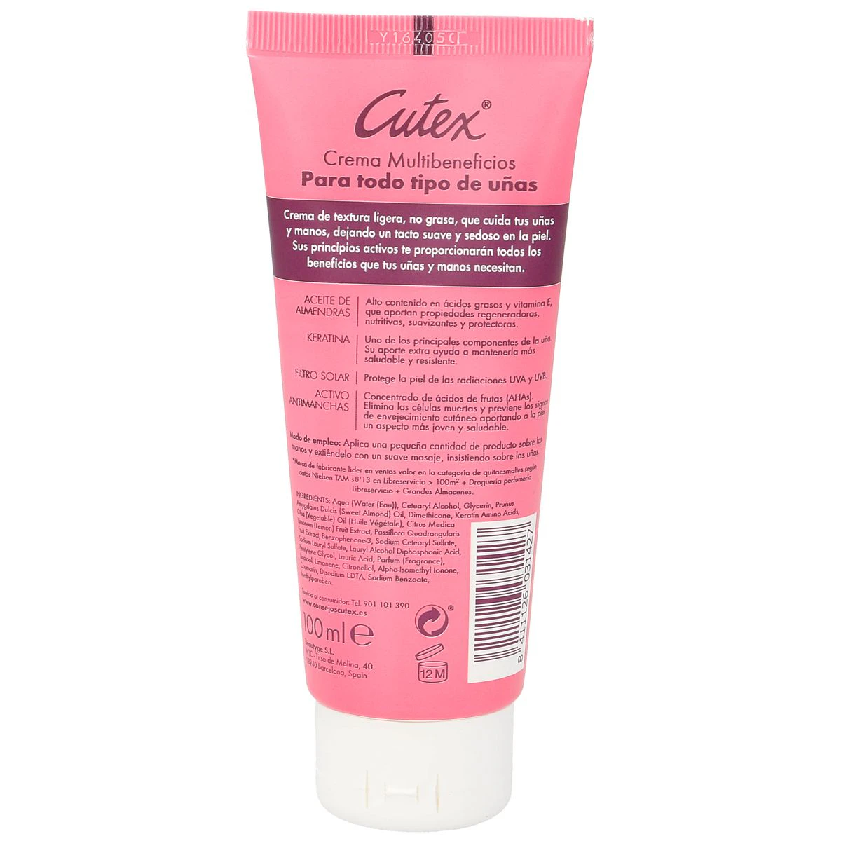 Crema De Manos Multibeneficios Cutex 100Ml