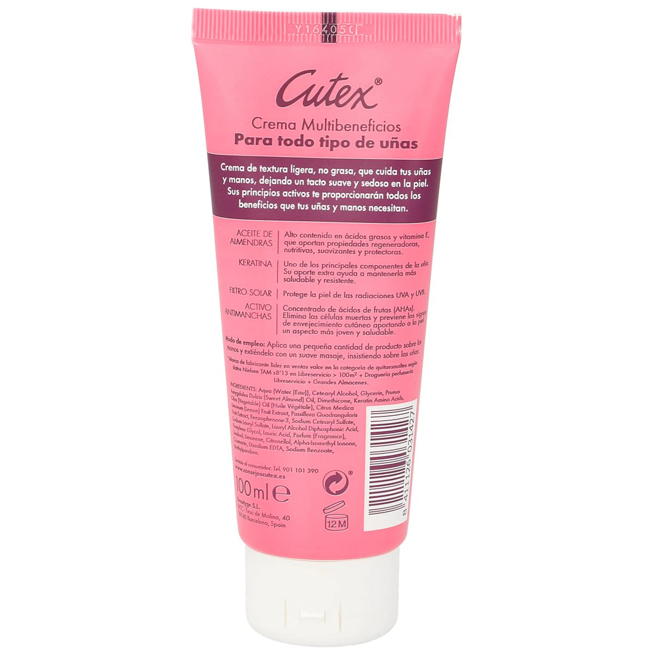 Crema De Manos Multibeneficios Cutex 100Ml