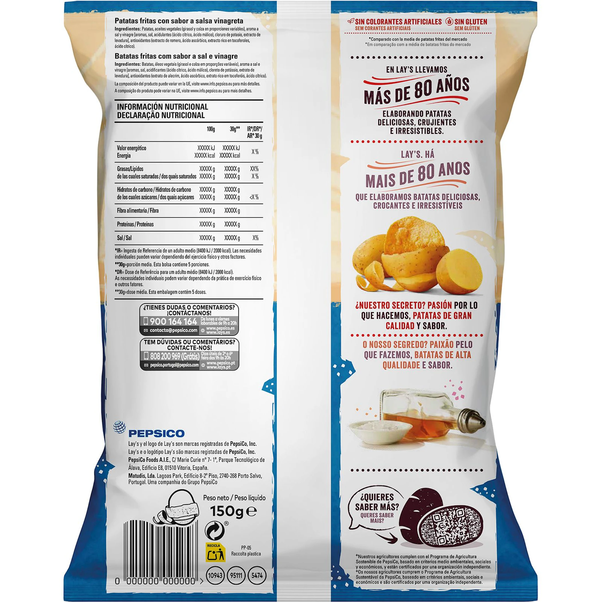 Patatas Sal Y Vinagre Lay'S 150 Gr