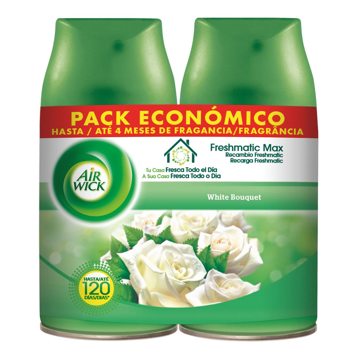 Recarga Ambientador Automático Flores Brancas Air Wick 2 Unid.