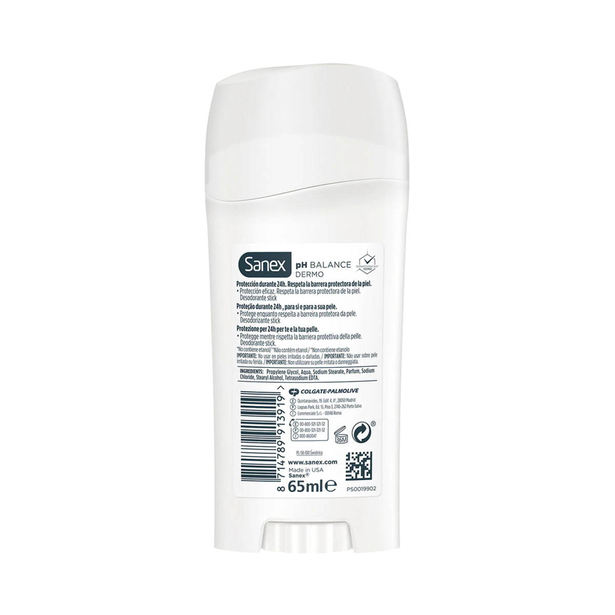 Desodorante En Stick Dermo Protector 48H Sanex 65Ml