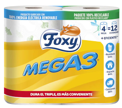 Higiénico Mega3 4 U 4 uds