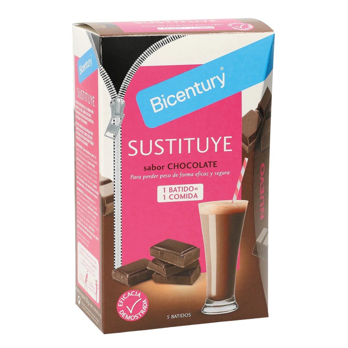 Batido Sustituye Bicentury Chocolate 5 Uds Batido Sustituye Bicentury Chocolate 5 Uds 0