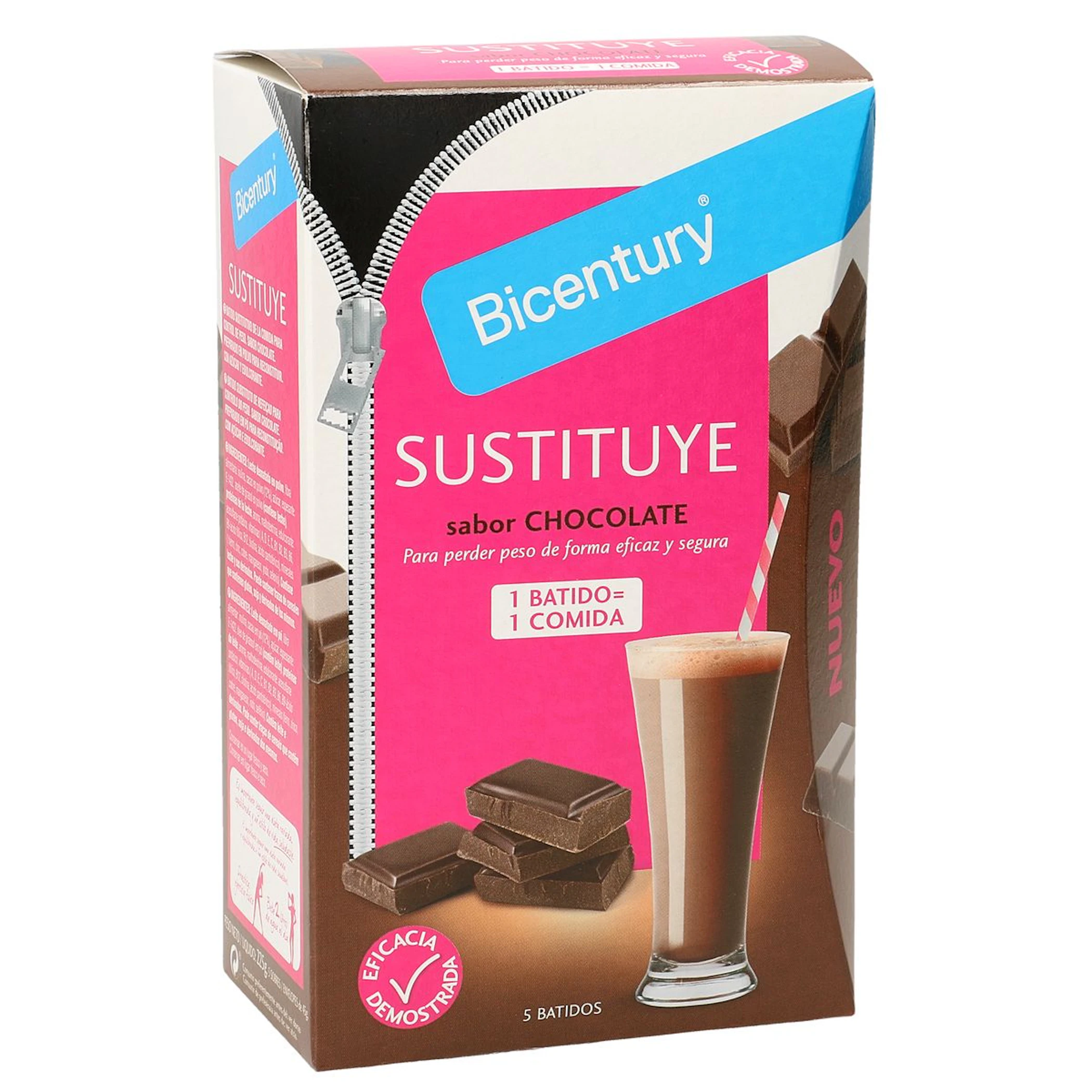 Batido Sustituye Bicentury Chocolate 5 Uds