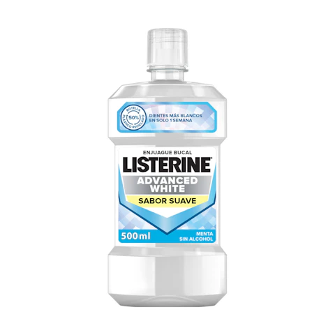 Enjuague bucal blanqueador avanzado LISTERINE, botella 500 ml
