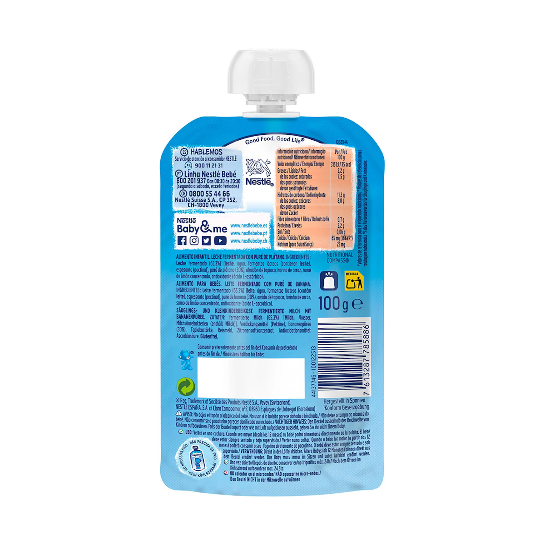 Bolsita Yogolino Platano Nestlé 100 Gr
