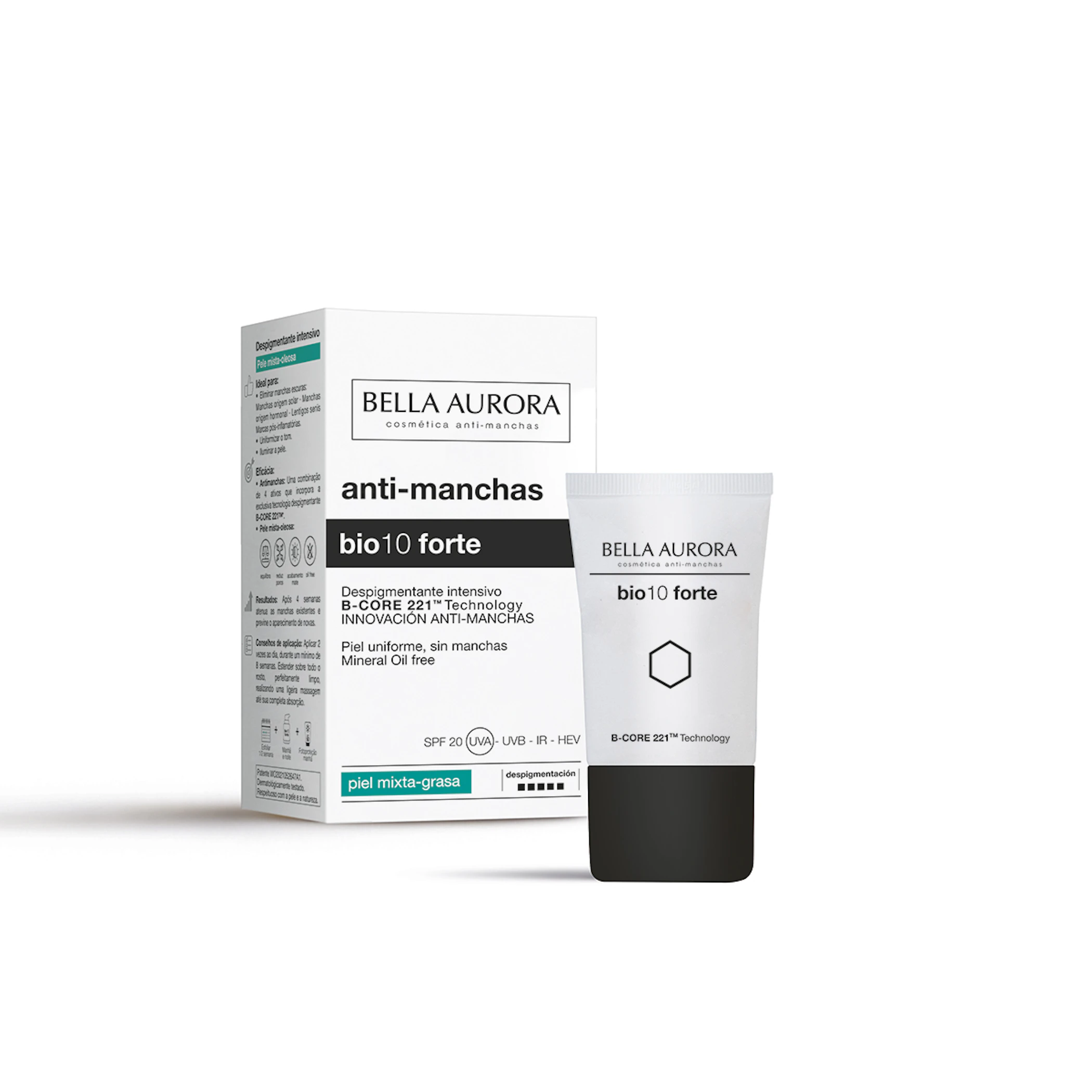 Creme Facial Anti-Manchas Bio 10 Forte Pele Oleosa SPF 20 Bella Aurora 20Ml 0