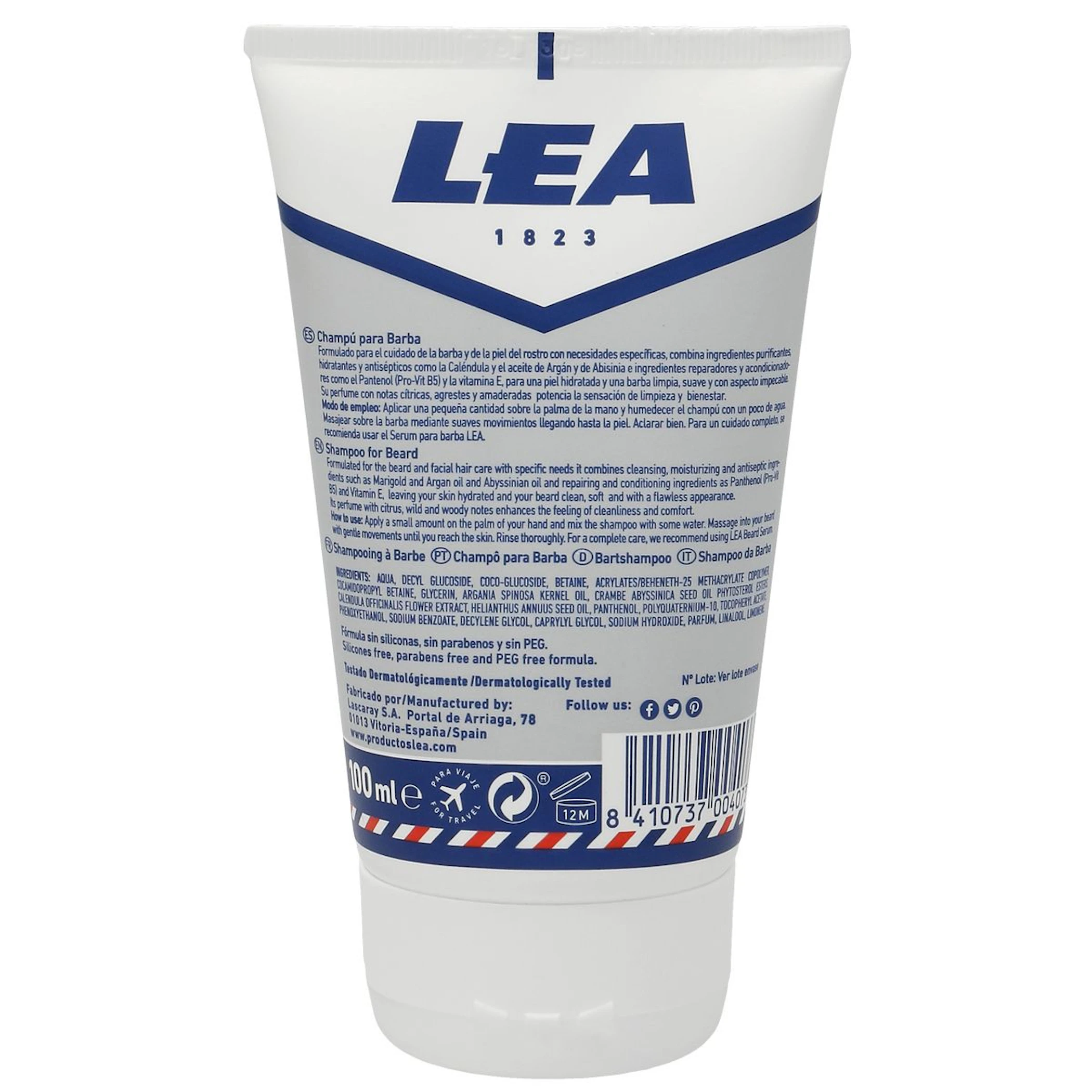 Champô Para Barba Lea Tubo 100Ml