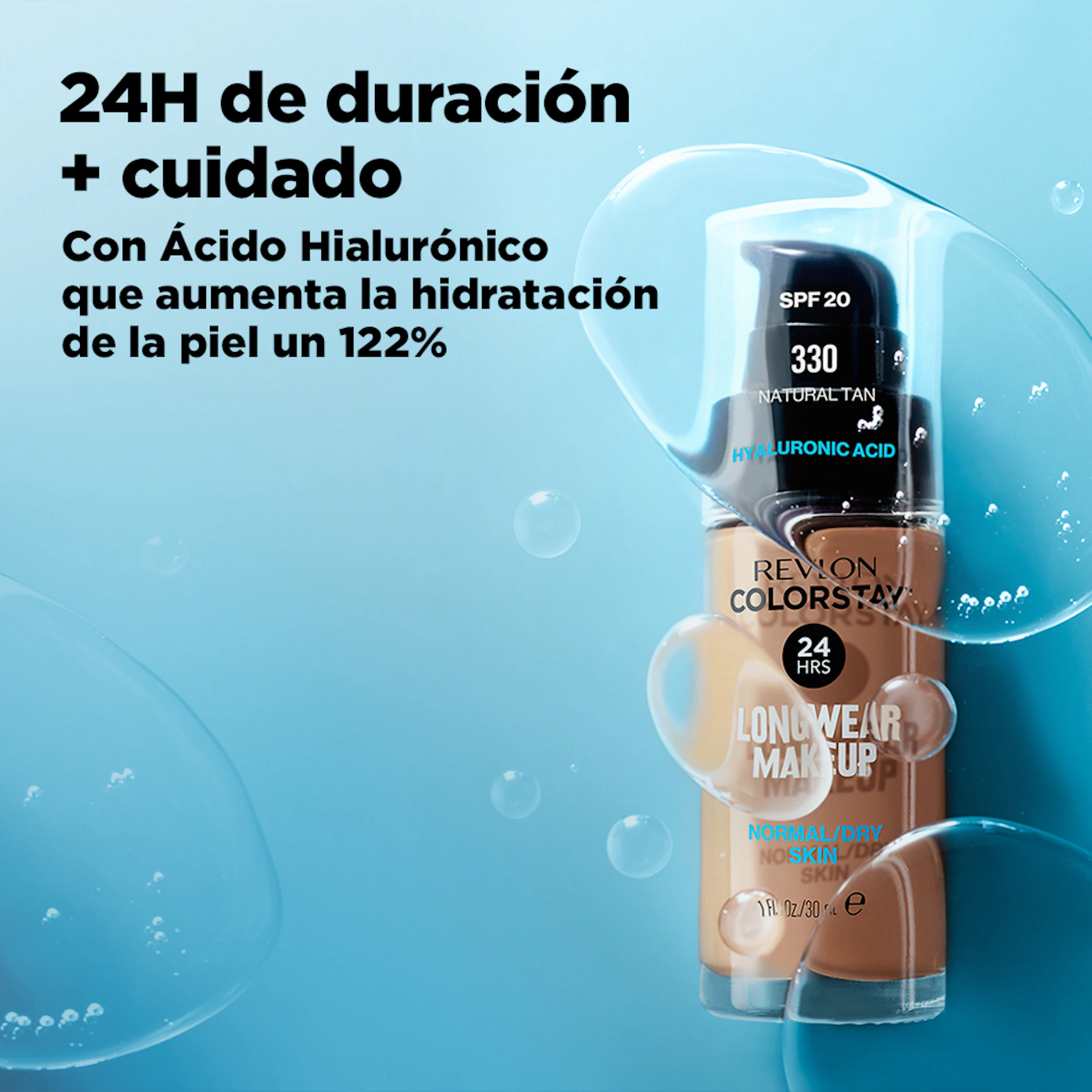 Base De Maquillaje Longwear Make Up Ácido Hialurónico Revlon