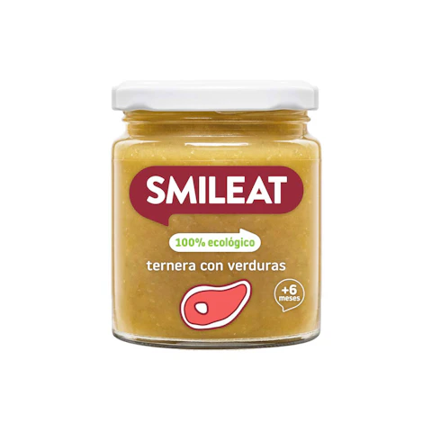 Tarrito de ternera con verduras ecológicas SMILEAT, tarro 230 g 230 gr