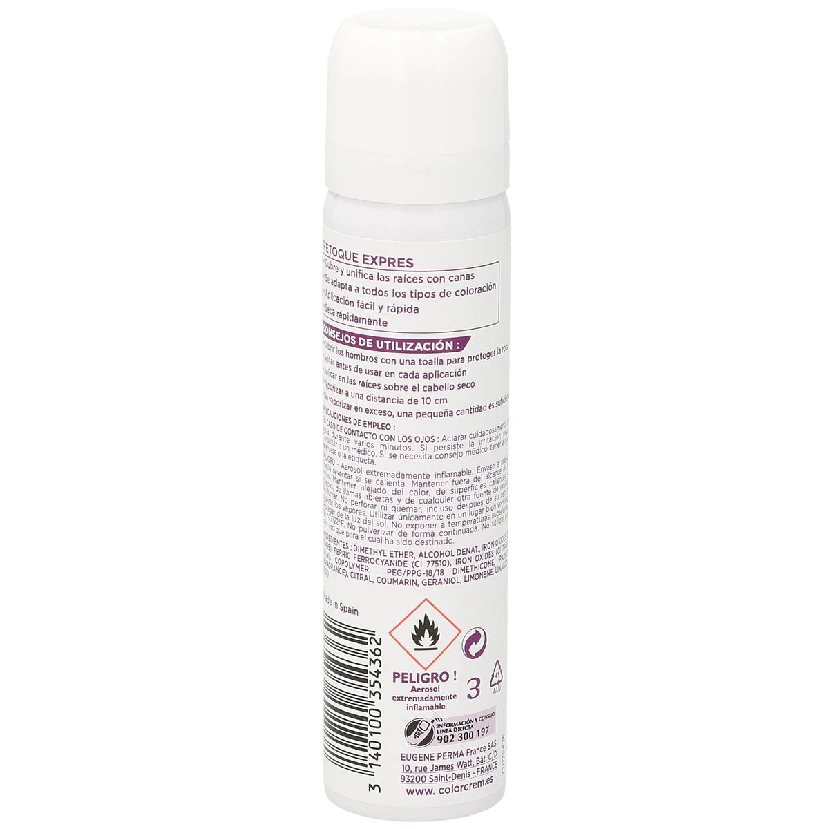 Tinte Caoba Colorcrem Retoca Raíces Express Spray 75Ml