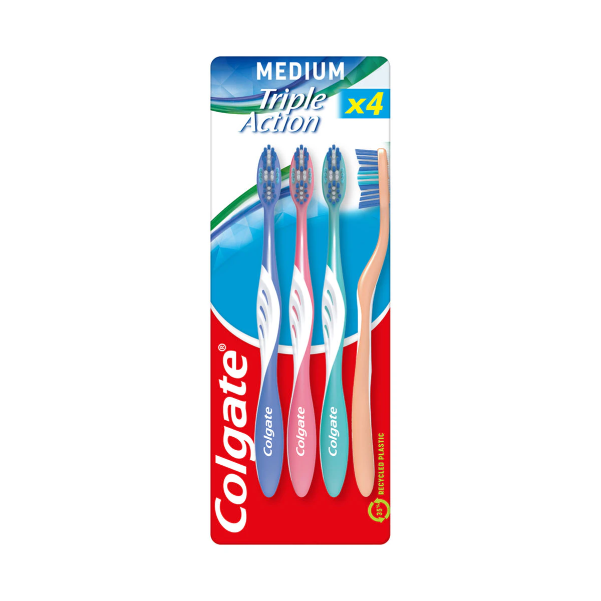 Cepillo De Dientes Triple Acción Medio Colgate 4 Uds