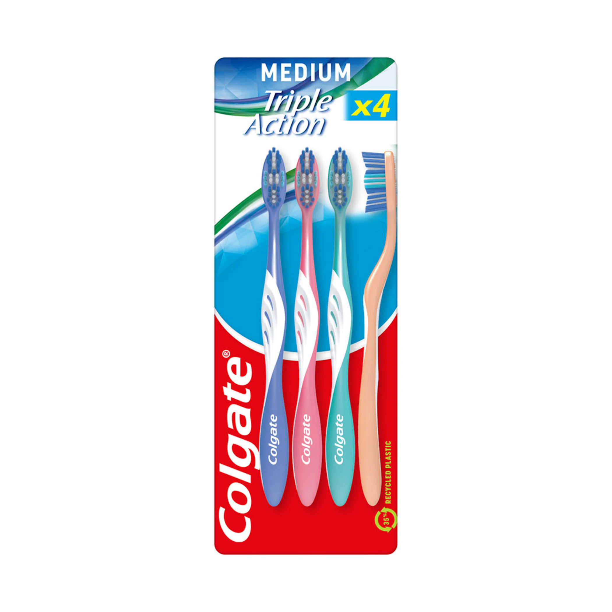 Cepillo De Dientes Triple Acción Medio Colgate 4 Uds