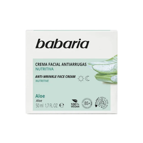 Babaria crema antiarrugas aloe vera. 50 ml