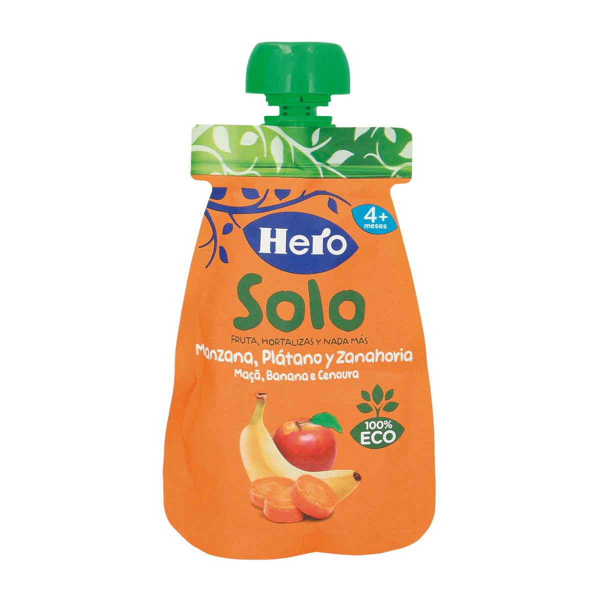 Bolsita Manzana, Plátano Y Zanahoria Hero Solo 100 Gr