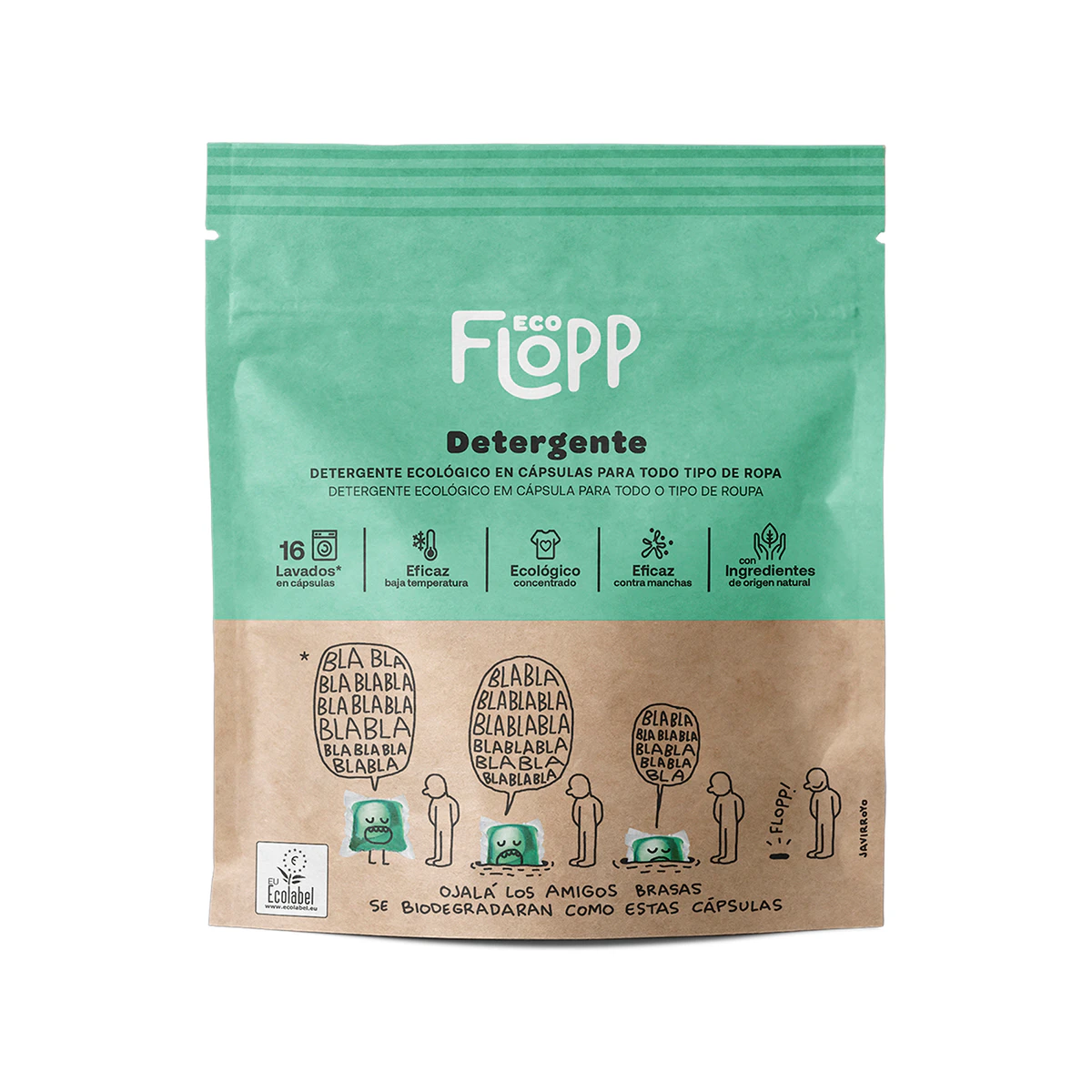 Detergente Em Cápsulas Ecológico Flopp 16 Lv