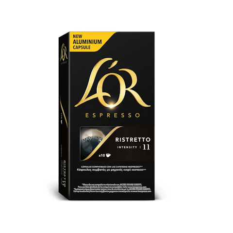 Café Ristretto compatible Nespresso L'OR, caja 10 uds 10 cápsulas