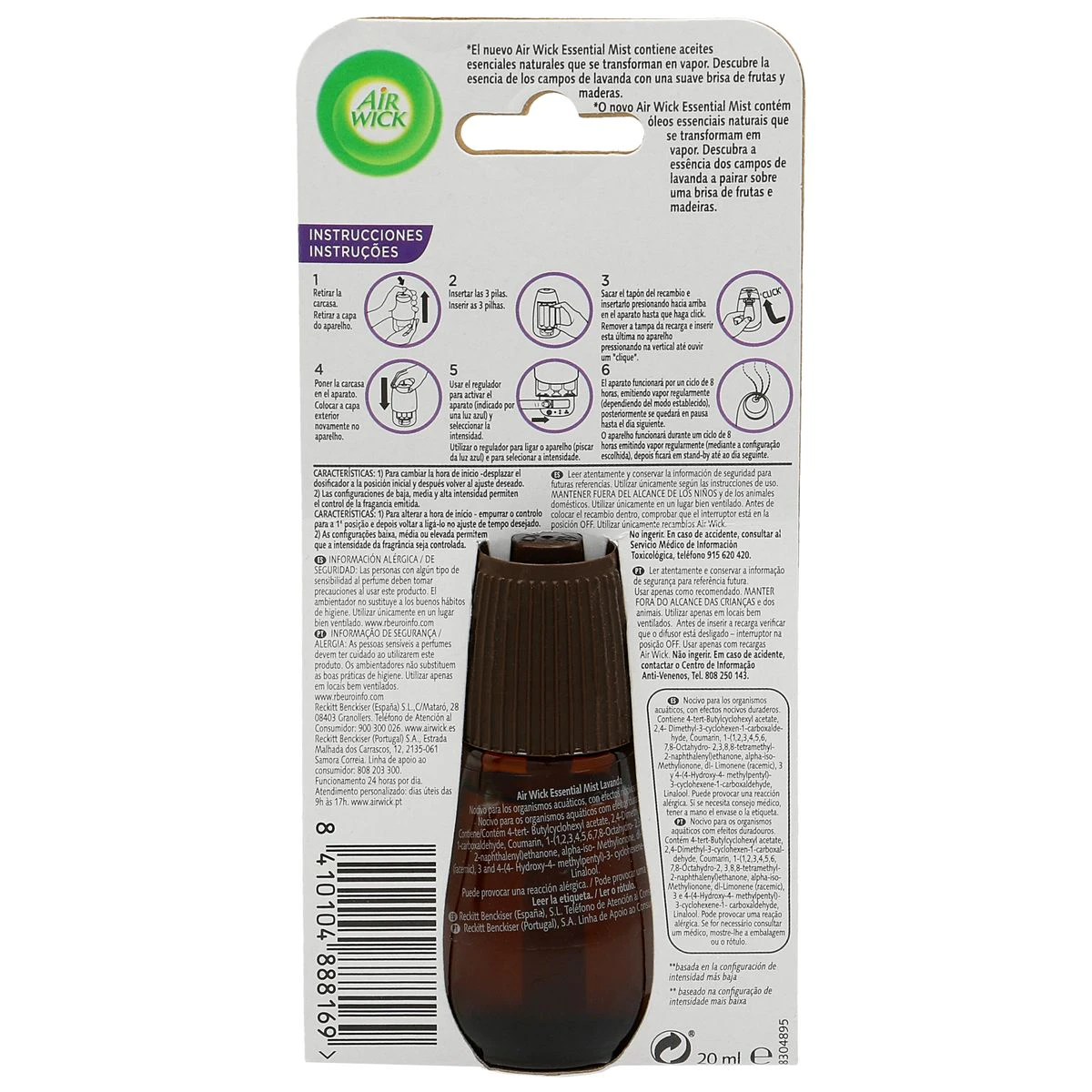 Recambio Ambientador Essential Mist Lavanda Air Wick