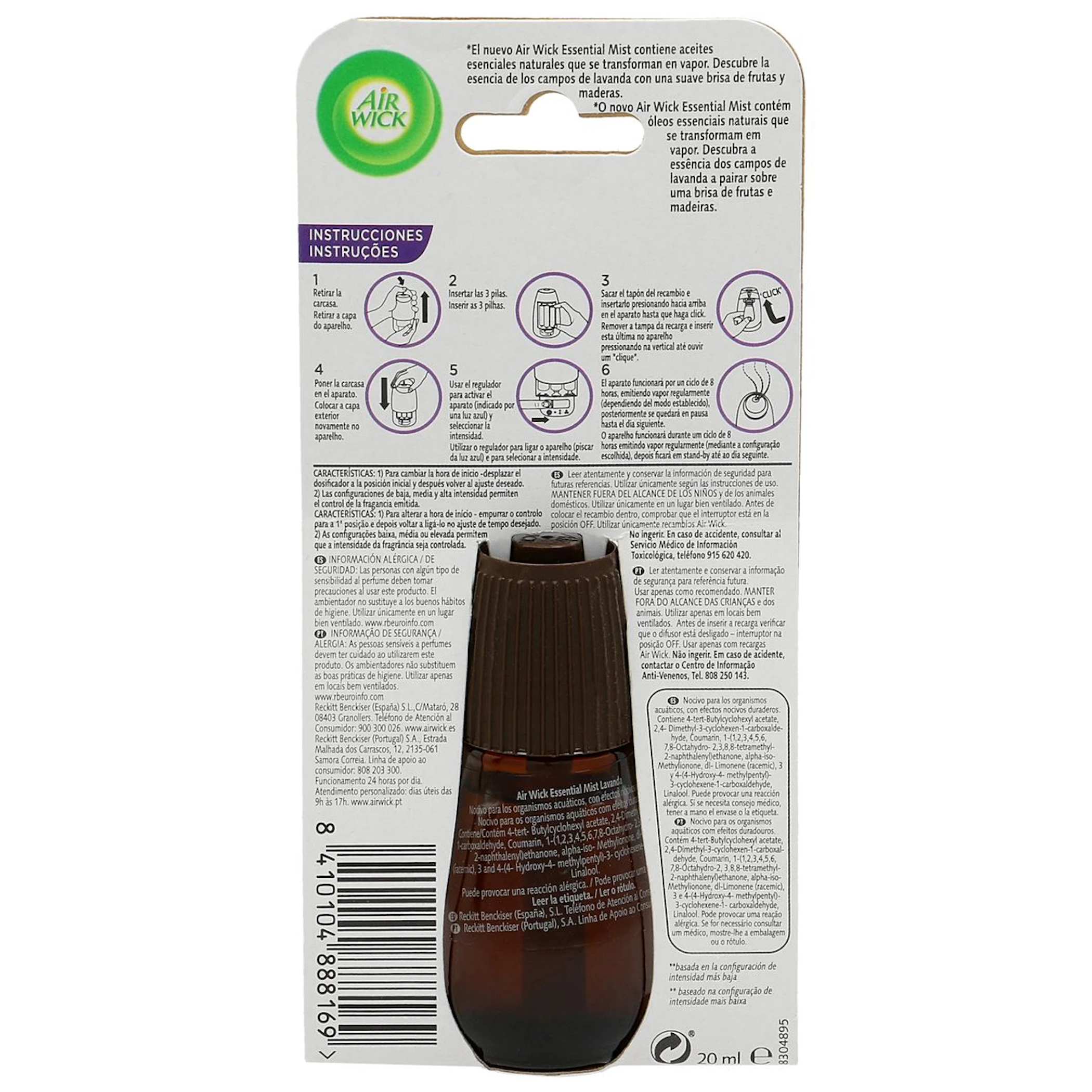 Recambio Ambientador Essential Mist Lavanda Air Wick