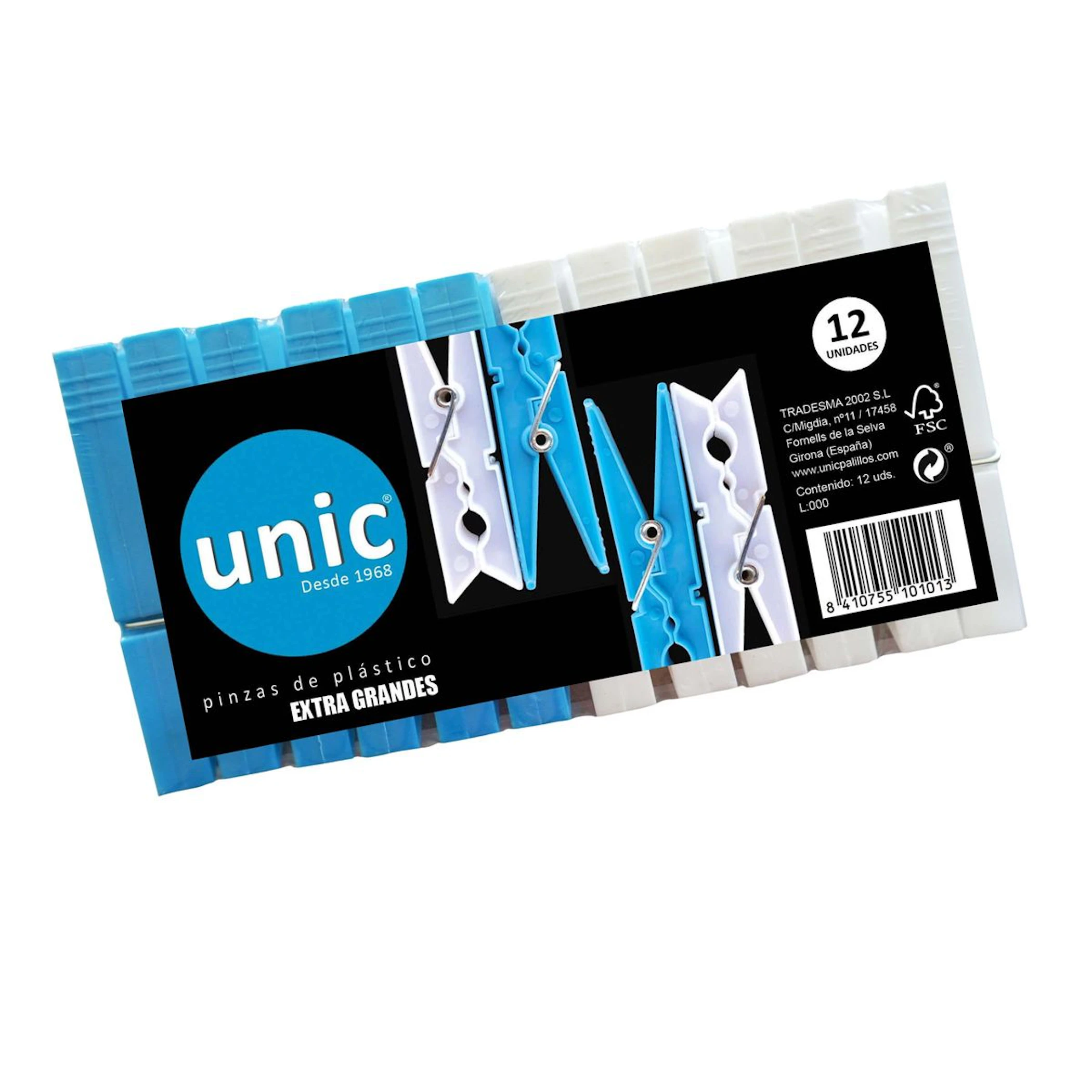 Pinzas De Plástico Extra Grandes Unic 12 Uds 0