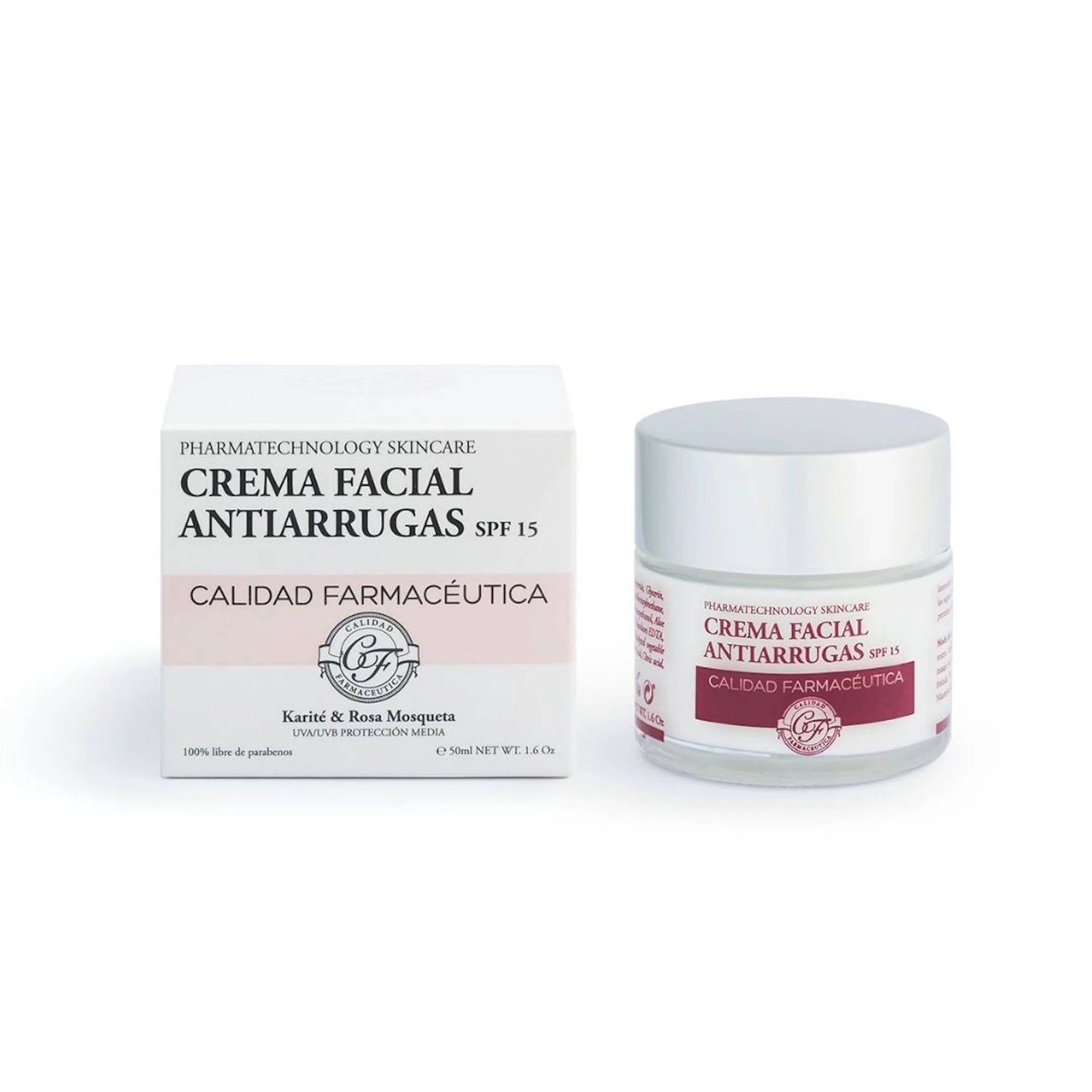 Creme Facial Anti-Rugas Qualidade Farmacêutica 50Ml SPF 15