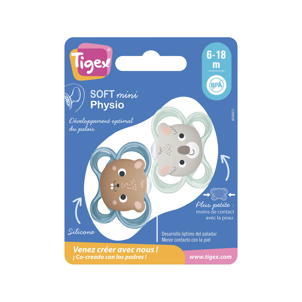 Chupetes De Silicona Soft Mini Tigex Uds