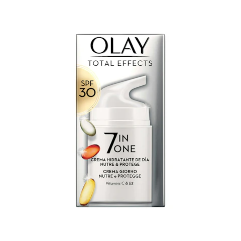 Crema Antiedad SPF 30 Olay Total Effects 7 En 1 Hidratante De Día Caja 50Ml