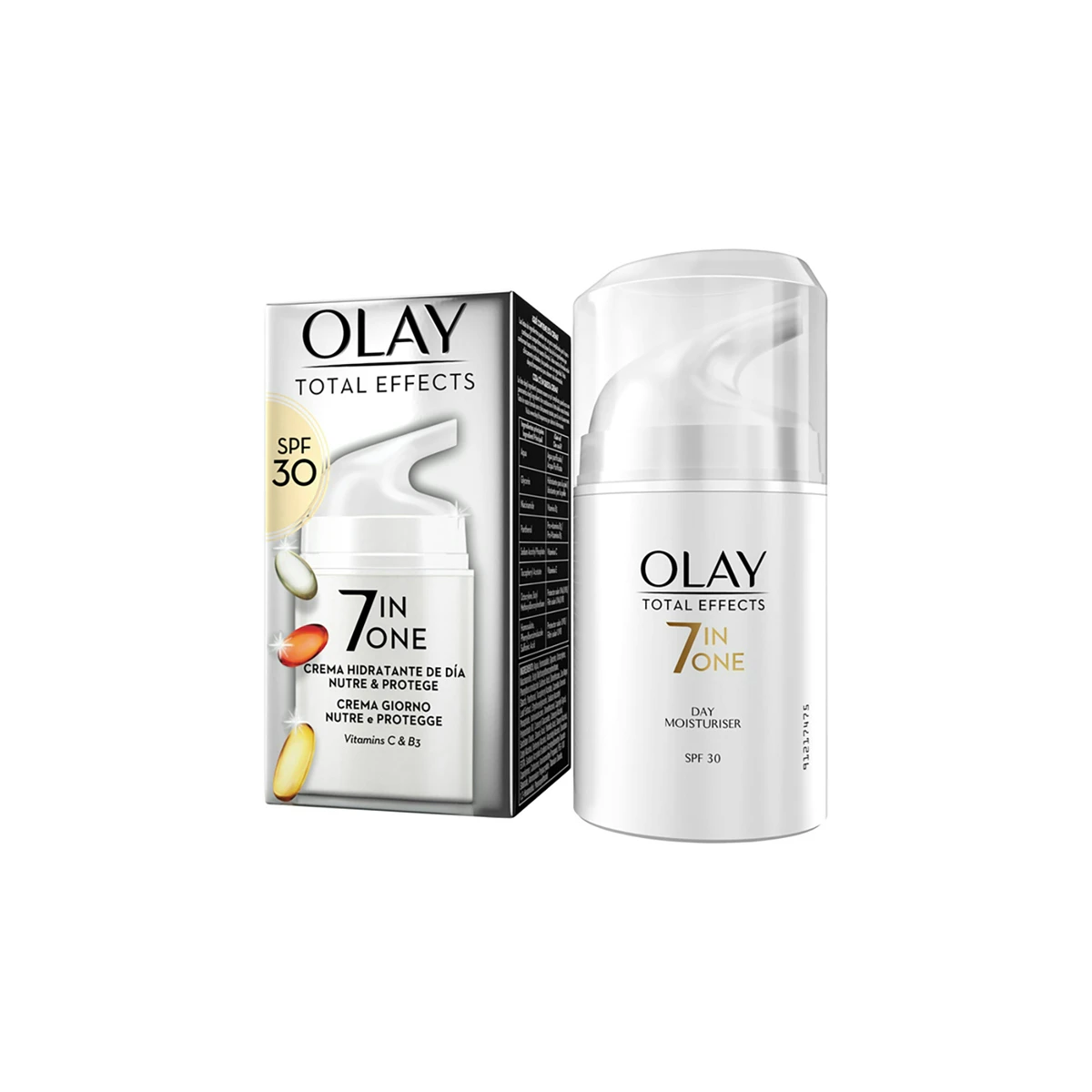 Crema Antiedad SPF 30 Olay Total Effects 7 En 1 Hidratante De Día Caja 50Ml