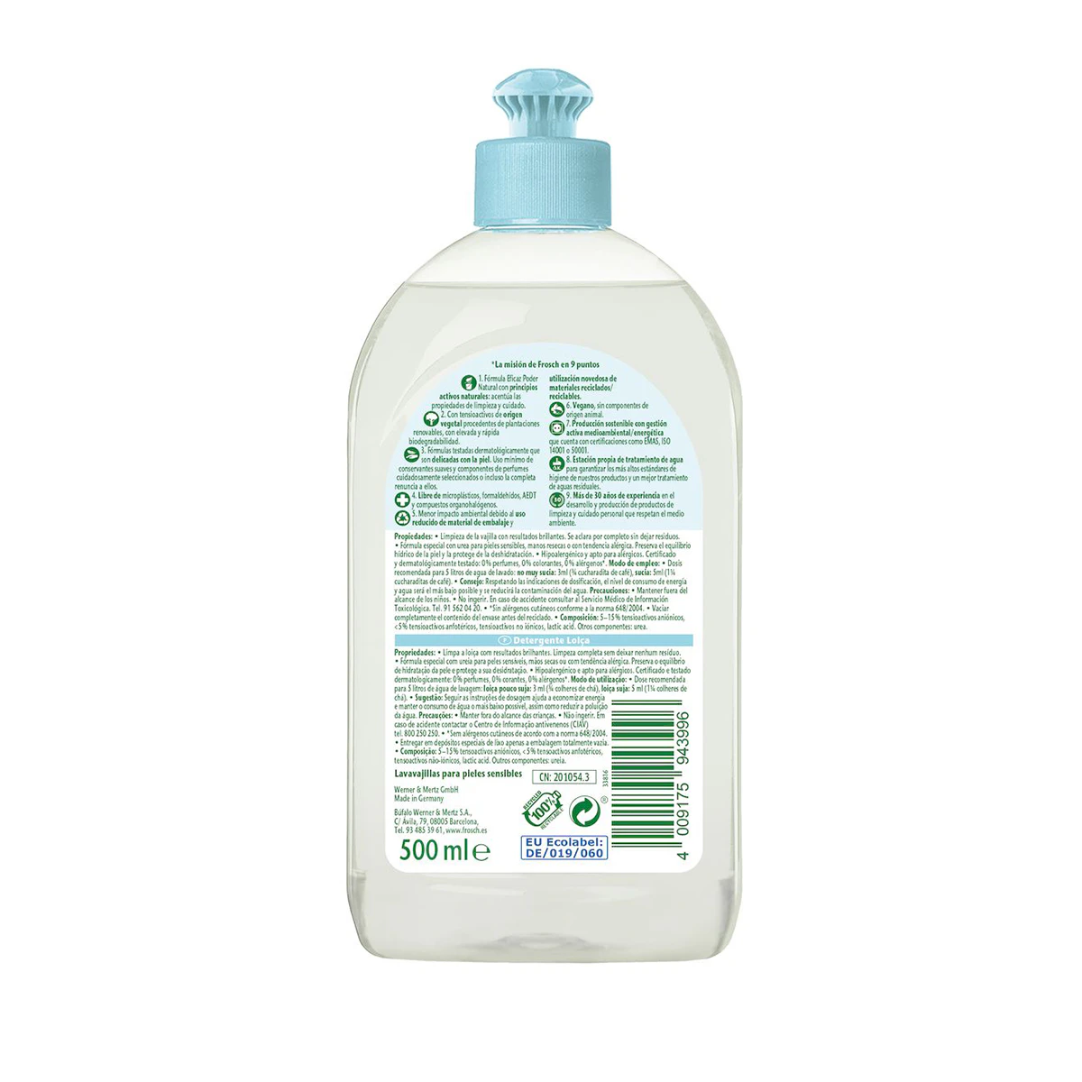 Lavavajillas Zero Frosch 500Ml