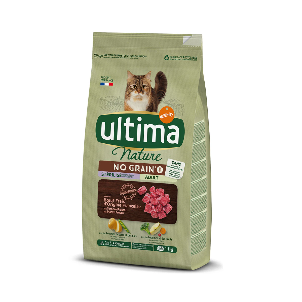Pienso De Buey Para Gatos Esterilizados Adultos Ultima 1.1Kg Pienso De Buey Para Gatos Esterilizados Adultos Ultima 1.1Kg 0