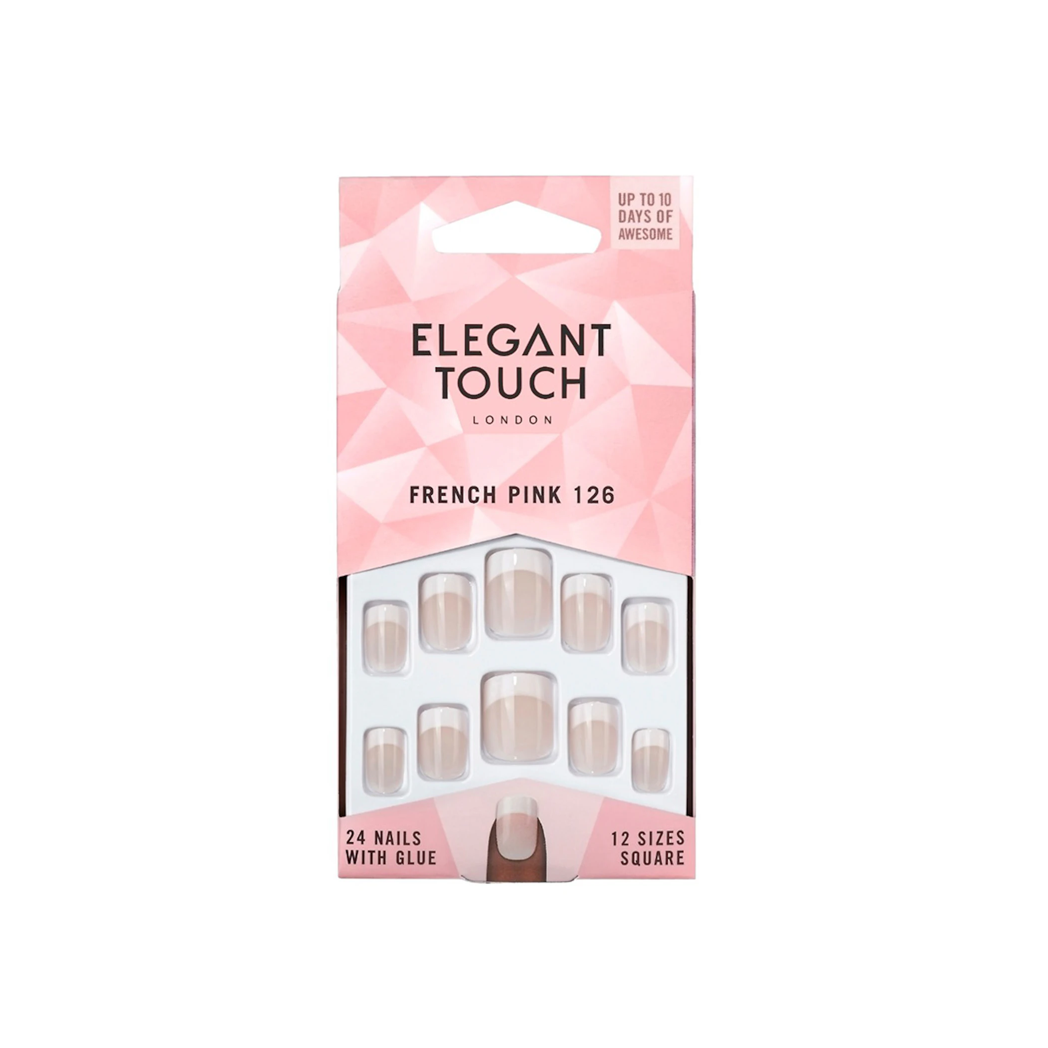 Uñas Postizas French Pink Elegant Touch 0