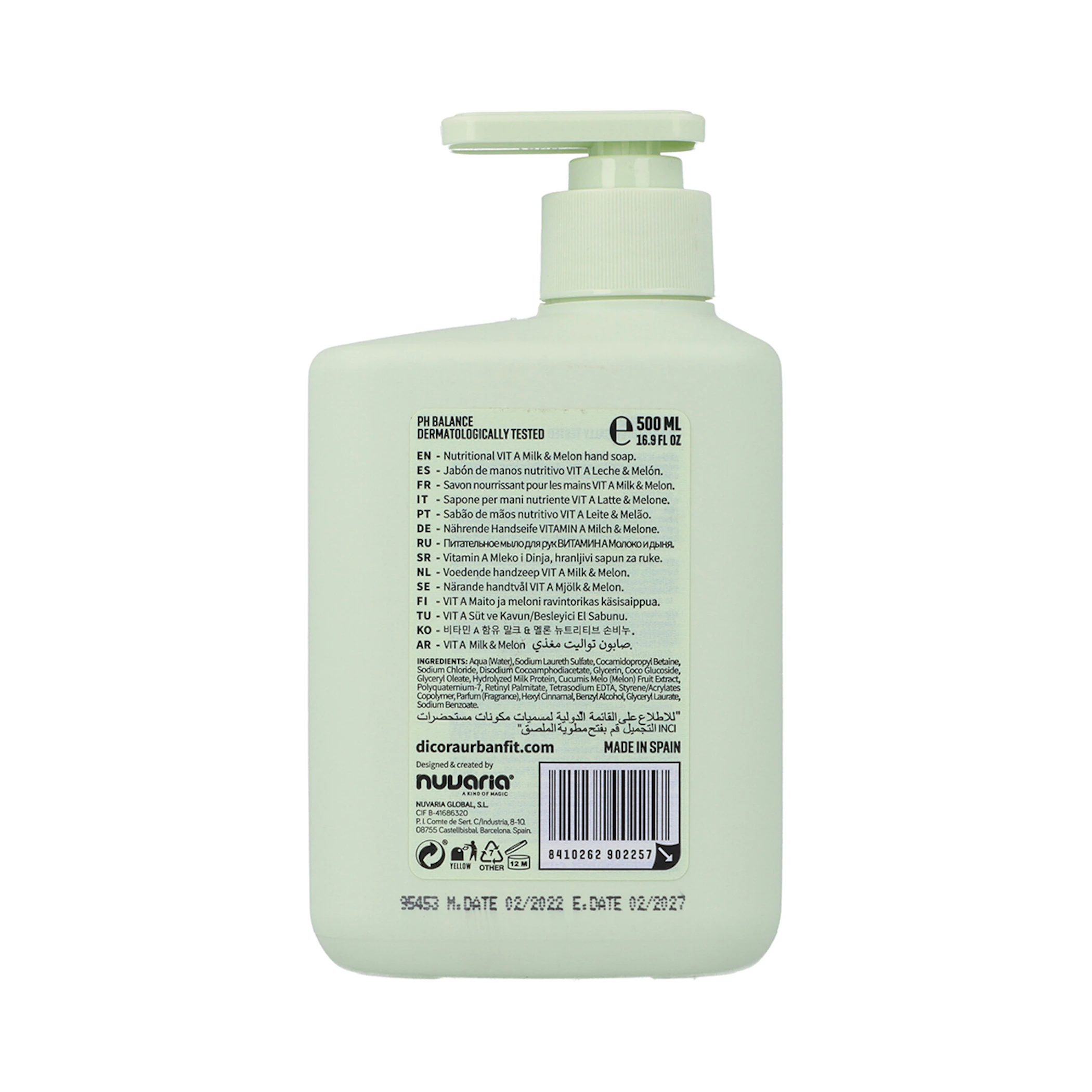 Jabón De Manos Leche Y Melón Dicora 500Ml