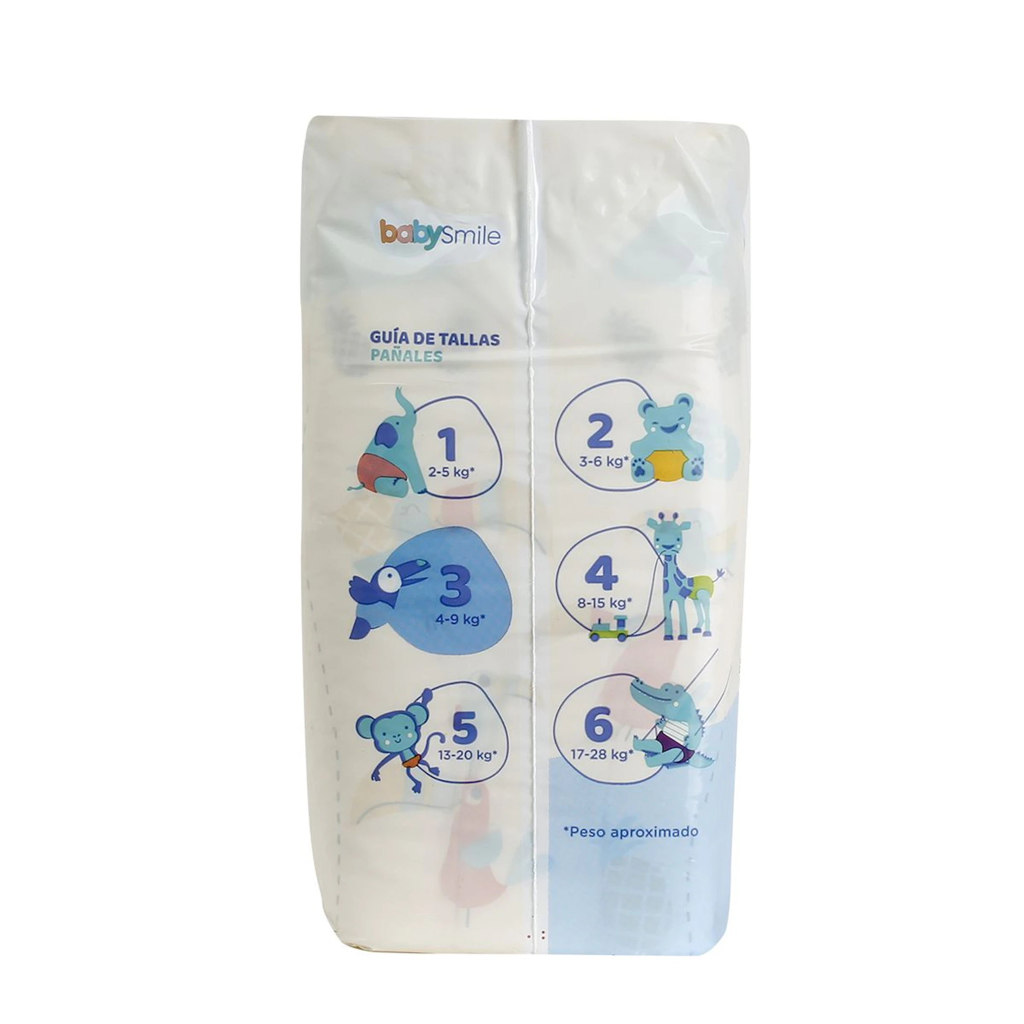 Fraldas Tamanho 3 (4-9 Kg) BabySmile 56 unid.