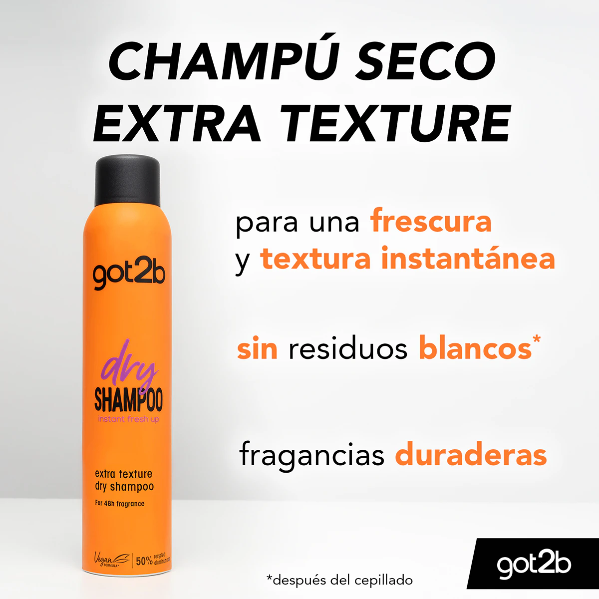 Champú En Seco Textura Extra Got2B 200Ml